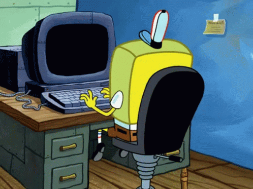 Spongebob Work GIF - Spongebob Work Computer GIFs