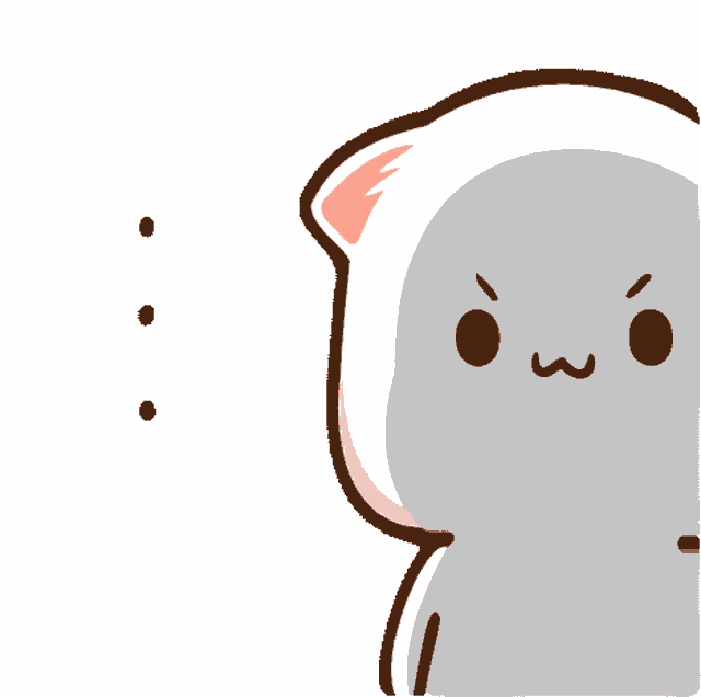 a cartoon of a cat with an angry face