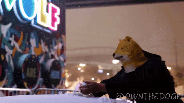 Snowball Fight The Doge Nft GIF - Snowball Fight The Doge Nft Throwing A Snowball GIFs