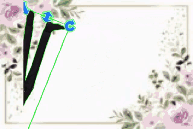 a man in a suit is laying on his back in front of a floral frame with the word x on it