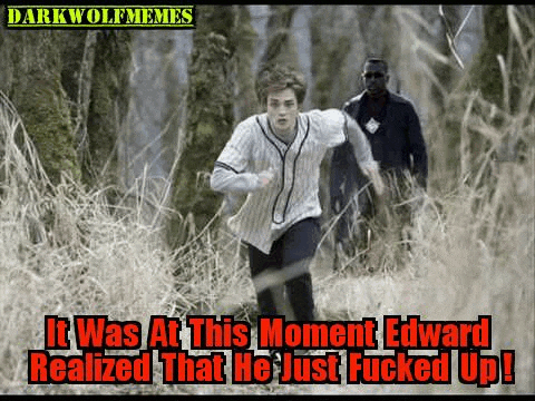 a man in a baseball uniform is running through a field with a security guard behind him .