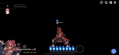 a screenshot of a video game shows martial artist ken