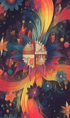 a painting of flowers and leaves with the words " see florida speake " on the bottom