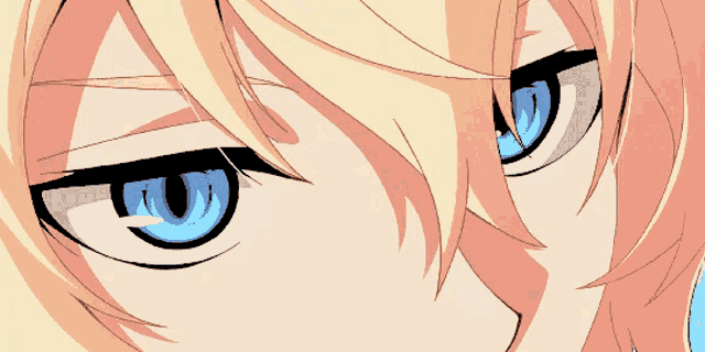 a close up of a person 's eyes with a blue pupil