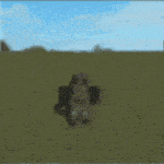 a blurry picture of a person standing in a field