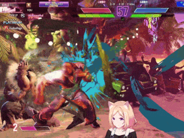 a screenshot of a video game with the number 57 visible