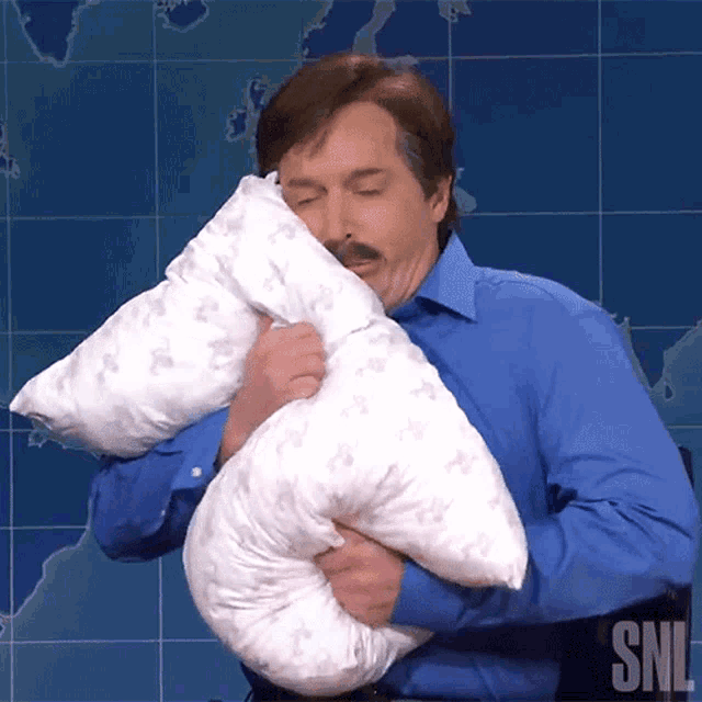 Hugging My Pillow Mike Lindell GIF - Hugging My Pillow Mike Lindell Saturday Night Live GIFs