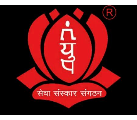 a red and black logo with a r in the center