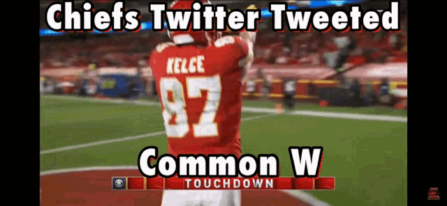 a picture of a football player with the words chiefs twitter tweeted