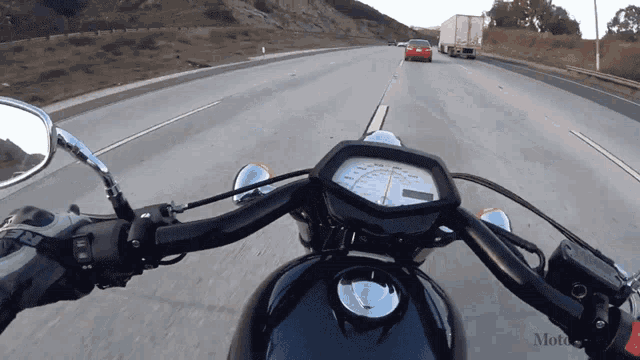 Overtaking On The Motorway Motorcyclist GIF