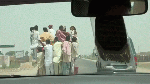 Over Loaded Mini Bus Pakistan GIF - Pakistan Joyride Overload GIFs