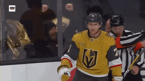 a hockey player wearing a number 71 jersey