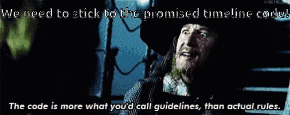 a picture of a man with a beard and the words we need to stick to the promised timeline code