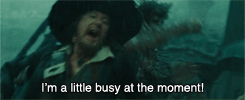 Pirates - Little Busy GIF - Pirates Of The Carribean Geoffrey Rush Captain Barbossa GIFs