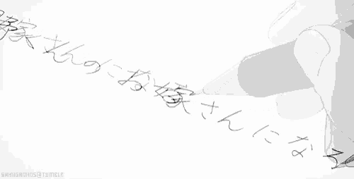 a black and white drawing of a hand holding a pen
