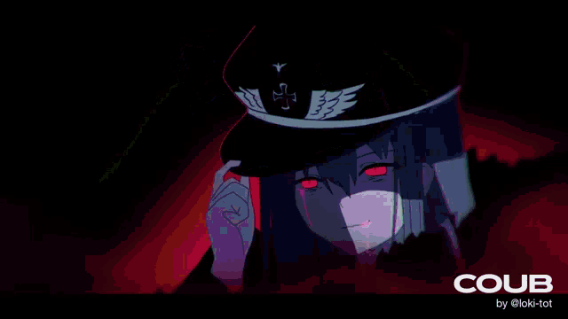 a drawing of a girl with blue eyes and the word coub below her