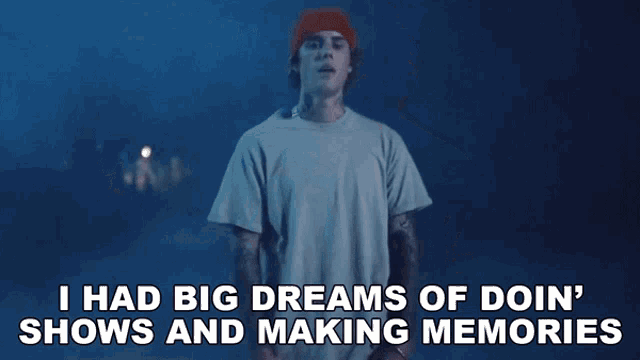 I Had Big Dreams Of Doin Shows And Making Memories Justin Bieber GIF - I Had Big Dreams Of Doin Shows And Making Memories Justin Bieber Monster Song GIFs