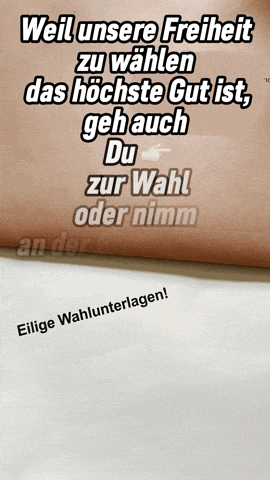 a poster that says weil unsere freiheit zu wählen das höchste gut ist geh auch du zur wahl oder nimm