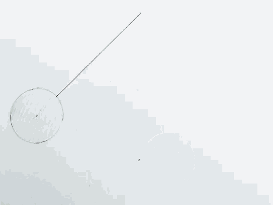 a drawing of a circle with a needle pointing to it