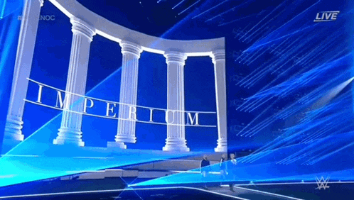 a live broadcast of a wrestling event called imperium