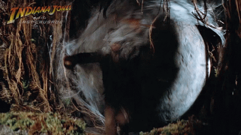 Chased By Boulder Indiana Jones GIF - Chased By Boulder Indiana Jones Harrison Ford GIFs
