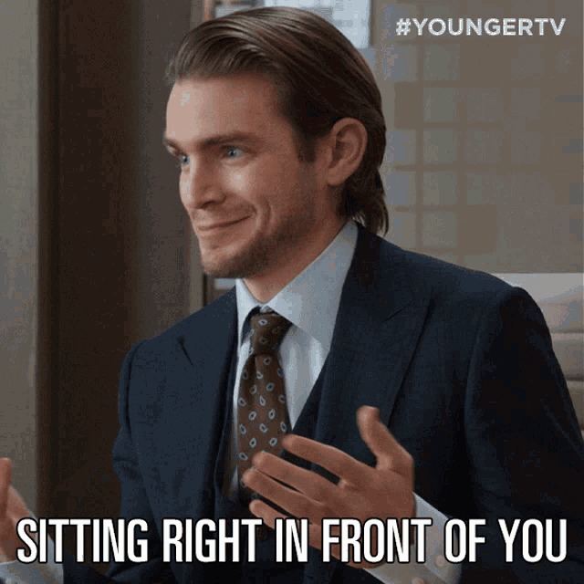 Sitting Right In Front Of You Topher GIF - Sitting Right In Front Of You Topher Younger GIFs