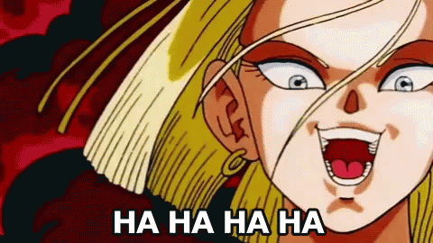 Risata Malefica Dragon Ball Z C18 Androide GIF - Evil Laugh Dragon Ball Z C18 GIFs