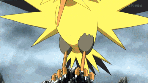 a yellow cartoon bird is standing on a rock with chinese writing on the bottom