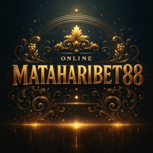 a logo for mataharibet88 is shown in gold letters