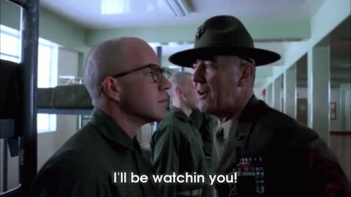 Yes You Will GIF - Full Metal Jacket Drill Instructor Watchin You GIFs