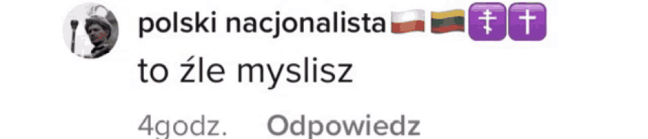a picture of a man with a caption that says ' polski nacjonalista '