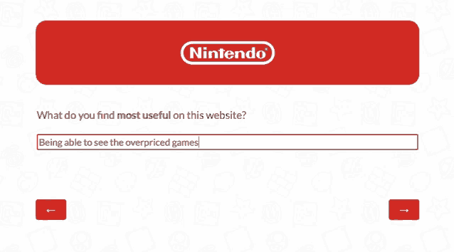 a nintendo website asking what do you find most useful
