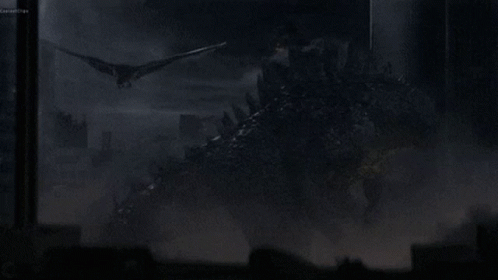 Godzilla Vs Rodan Fight GIF - Godzilla Vs Rodan Fight Fly GIFs