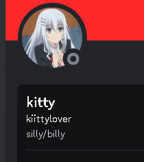 a picture of a girl with the name kitty on the top