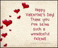 a valentine 's day card with red hearts and the words `` happy valentine 's day ''