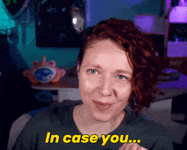 a woman with red hair says " in case you ... "