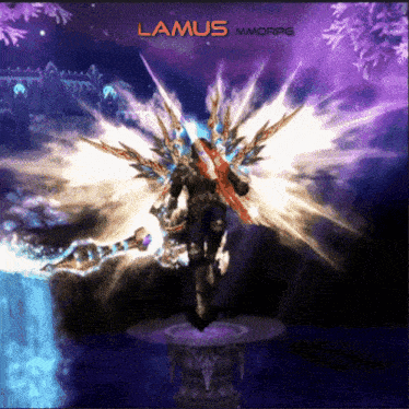 a video game called lamus mmorpg is shown