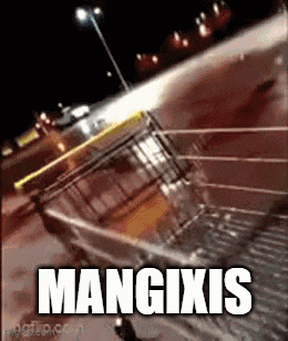 a picture of a shopping cart that says mangixis on it