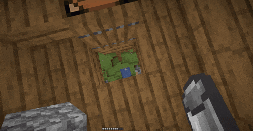 a torch is lit in a minecraft game