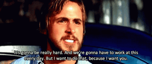 a man with a beard is saying " it 's gonna be really hard "