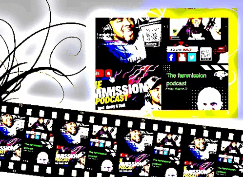 a poster for the farmmission podcast shows a man in a mask