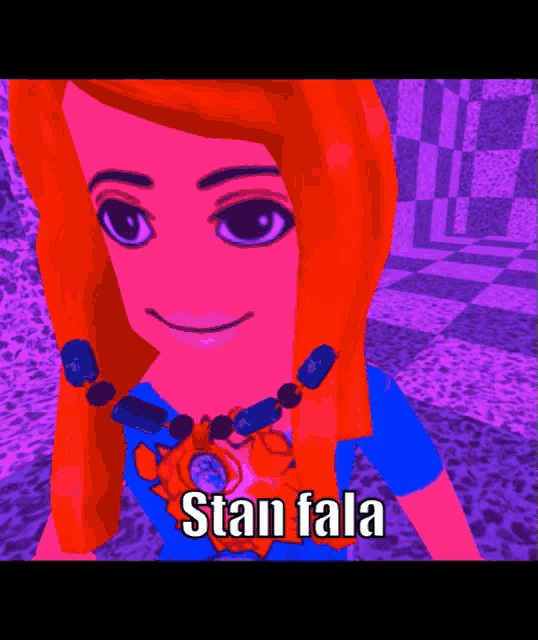 a colorful image of a girl with the words stan fala on the bottom