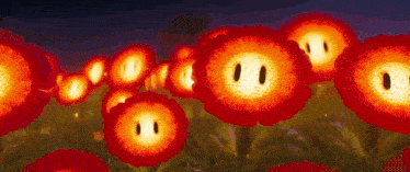 Super Mario Bros Fire Flower GIF - Super Mario Bros Fire Flower Meadow GIFs
