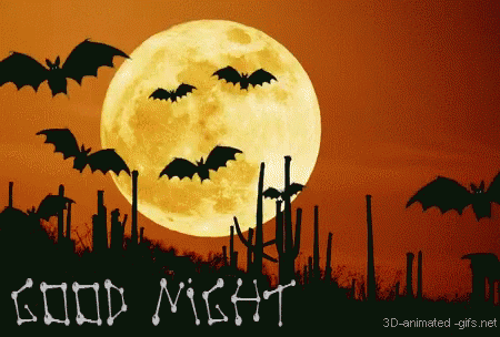 Good Night Bats GIF - Good Night Bats Full Moon GIFs