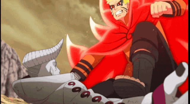 a cartoon of a man in a red cape fighting another man in a white suit