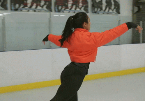 Ice Skating Michelle Khare GIF - Ice Skating Michelle Khare Challenge Accepted GIFs