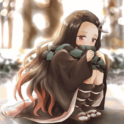 a drawing of a girl with long hair sitting down