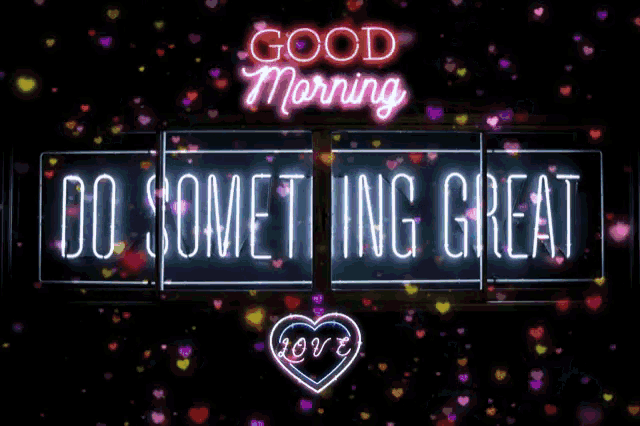 a neon sign that says " do something great "