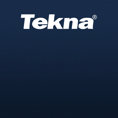 a blue background with the word tekna written in white