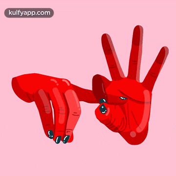 a cartoon illustration of two red hands with the words kulfyapp.com at the top